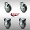 Service Caster 5 Inch SS Thermoplastic Rubber Wheel Top Plate Caster Set with 2 Brake 2 Rigid SCC-SS20S514-TPRB-TLB-2-R-2 - alternate 1
